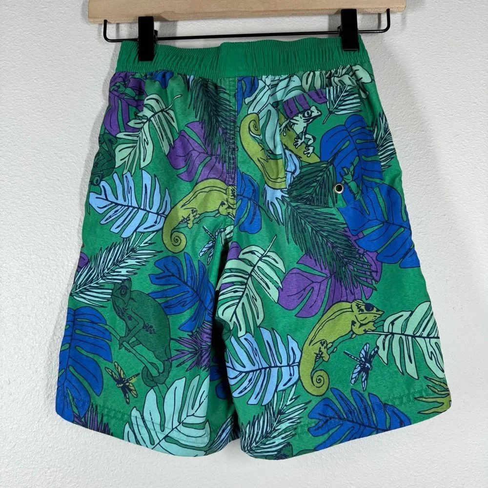 Hanna Andersson Boys Swim Trunks Bundle Tropical Boats Flamingo Size 110-120 6/7